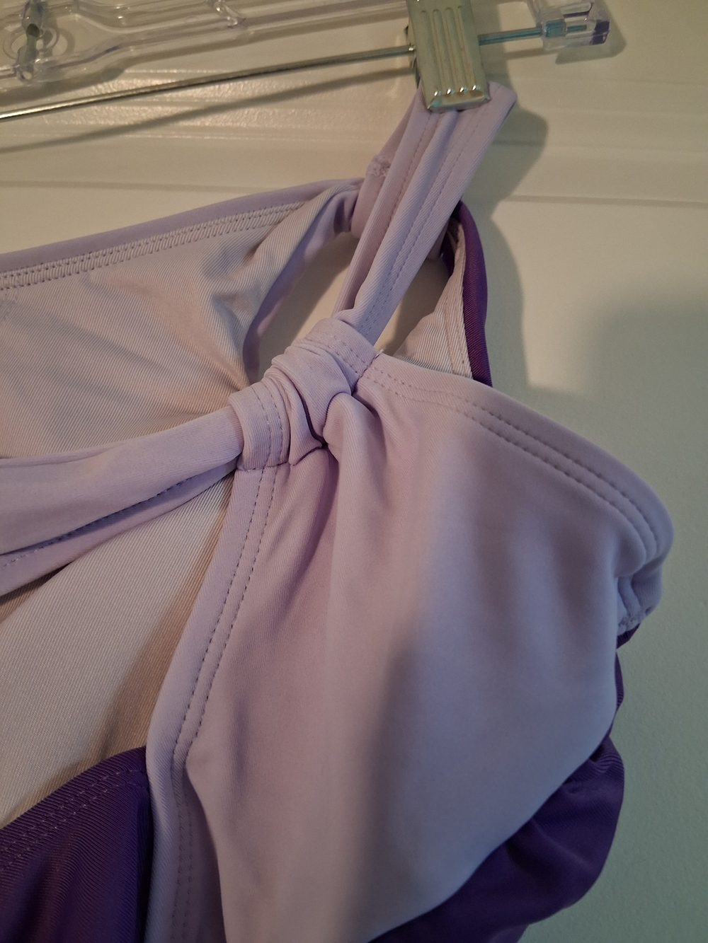 CUPSHE Purple Two-Tone One-Shoulder One Piece Swimsuit - Picture 5 of 8